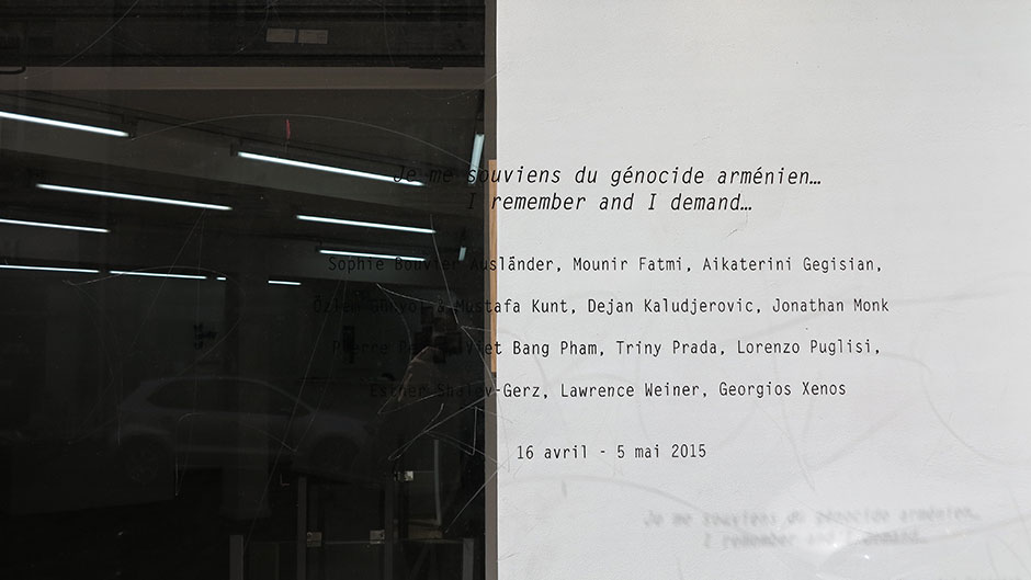 I remember the Armenian genocide… Paris Sobering Galerie